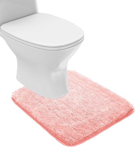 【送料無料】ZPOW トイレマット 洗える 速乾 トイレまつと 吸水 おしゃれ 滑り止め トイレ カーペット toilet mat ふわふわ ずれない 洗濯 55cm*60cm ピンク