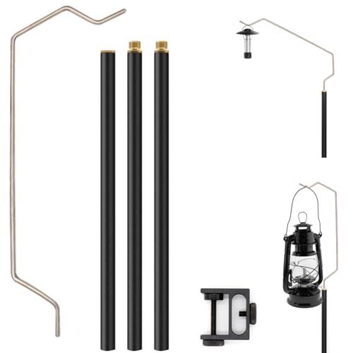 楽天nova【送料無料】CHENGMAY ランタンスタンド ランタンポール 前のめりモード 1.5mm極厚ポール 頑丈 打ち込み式 テーブル 2way 軽量 コンパクト 自立式 安定性強化 耐荷重1.5kg アウトドア キャンプ用品 収納ケース付き 3世代