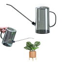 【送料無料】JetWave じょうろ 水差し 園芸 プラスチック製 透明ボディ 目盛り付き 1L容量 金属製23cm長い噴口 観葉植物やガーデニングに最適 園芸用品