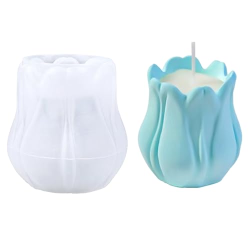 【送料無料】EsiFare キャンドルモールド シリコンモールド 花 キャンドル作り チューリップの形 手作りキャンドル チューリップフラワーシェイプ樹脂鋳造型...