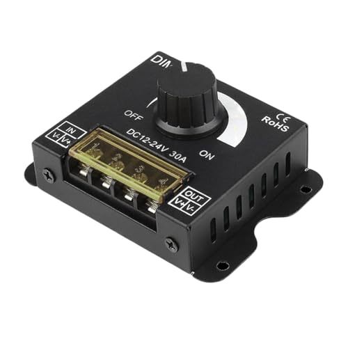 【送料無料】クリアヒル（Clearhill）LED調光スイッチ DC12-24V対応 無段階調光ノブ調整、アルミニウム..