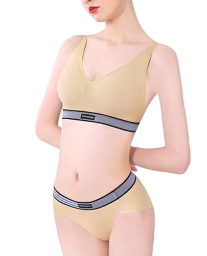 【送料無料】[Kayuuhin] ブブラジャー＆ショーツ セット 背中見せ ブラ ノンワイヤー 下着 レディース かわいい 上下セット インナー セクシー ドレス・リゾート