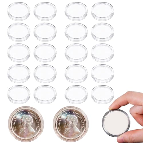 【送料無料】BLOOPIC コインボックス 防塵コインボックス (20個パック) 透明PSプラスチック 内径30mm 透明プラスチック 酸化防止 便利な収納 ほ...