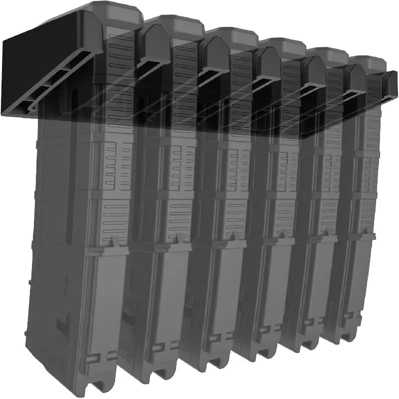 【送料無料】[THREE RABBITS]6 スロット AR-15 マガジン ホルダー、取り外し可能なマグ ホルダー PMAG キャビネット整理収納ラック エアガン モデルガン サバイバルゲーム