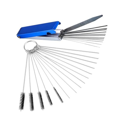 【送料無料】LeTradeJP キャブレタークリーナーセット、鋼線ブラシ5本、クリーニング針10本、クリーニングラインが13本含まれています、溶接カーブ用 オー...