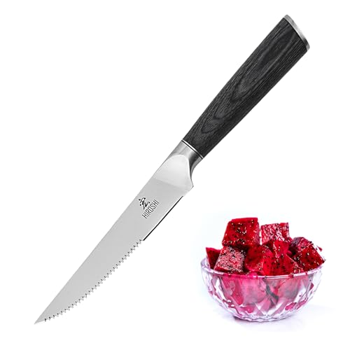 【送料無料】HIROSHIステンレスペティナイフ ステーキナイフ トマト包丁 テーブルナイフ 半波刃 パン切..