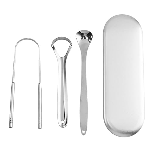 【送料無料】LeTradeJP 舌クリーナー 舌ブラシ【3本セット】舌ブラシ 舌クリーナー 舌磨き ステンレス鋼 タングスクレーパー 口内ケア 口臭ケア 舌苔清掃 口臭予防 口臭対策 簡単に水洗い 携帯用 収納ケース付属