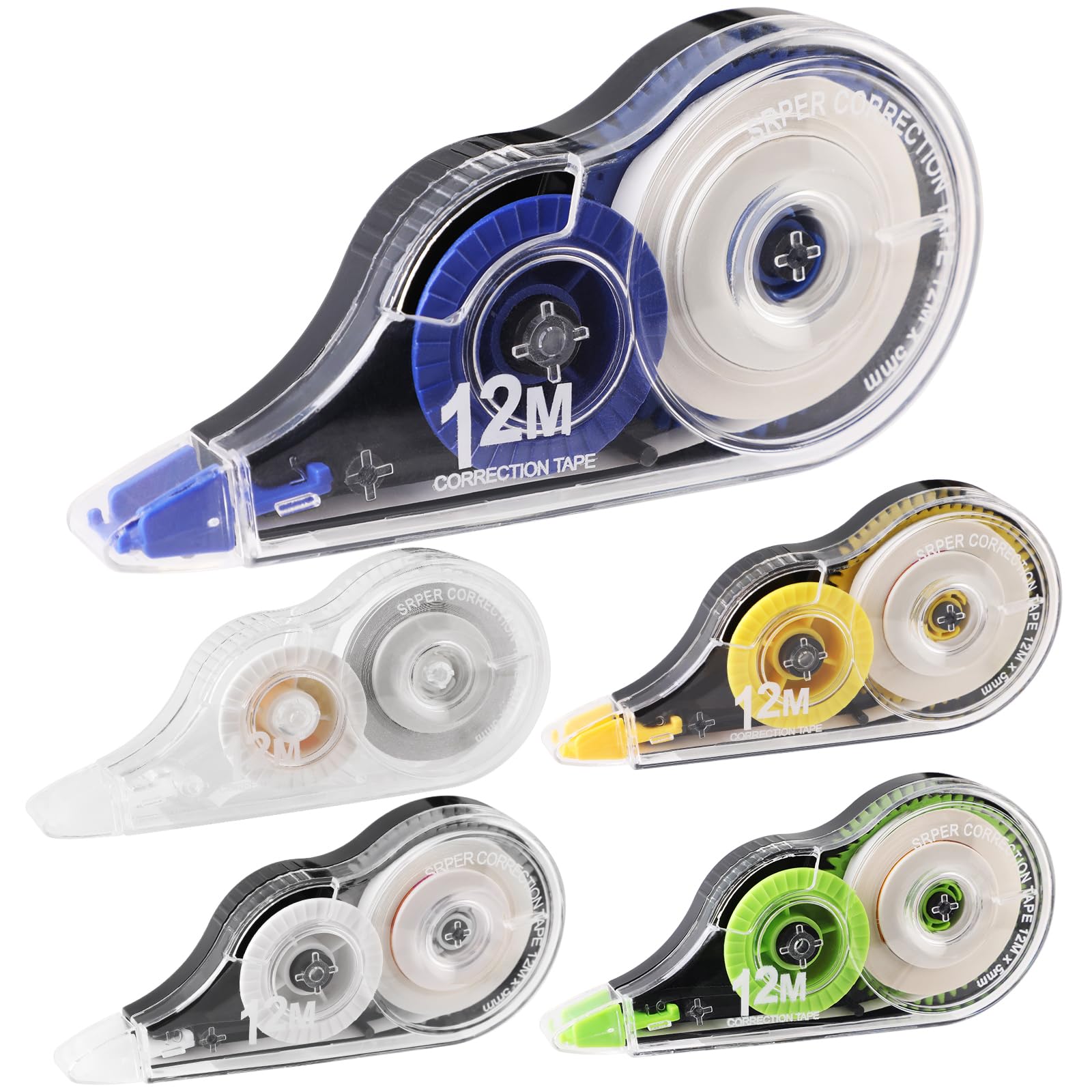 【送料無料】GeeRic 5個パック 修正テープ PETテープコア パック 修正用品 修正ペン 訂正テープ 使い切..