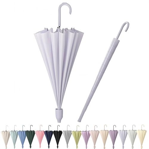 【送料無料】Rekucci 長傘 カバー付き 雨傘 日傘 レディース メンズ 自動開け 濡れない 耐風 16本骨 大きい UVカット 紫外線カット 長柄傘 晴雨傘 車用傘 折れない傘 umbrella 台風対応 大風を防ぐ 梅雨 レディース メンズ おしゃれ