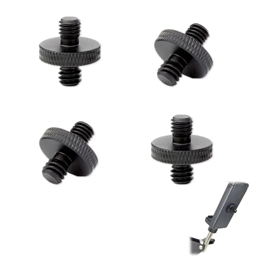 【送料無料】BOOHUQICH 汎用1/4" ネジ カメラネジ 撮影用 アダプタ ダブルヘッドスタッド 多用途 4個セット