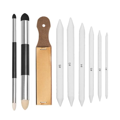 【送料無料】JetWave 擦筆 サッピツ 9点セット 両頭タイプ 紙擦筆6本 スポンジ擦筆 紙ヤスリ付き 繰り返し使用可 鉛筆画 木炭画 コンテ画 パステル画...