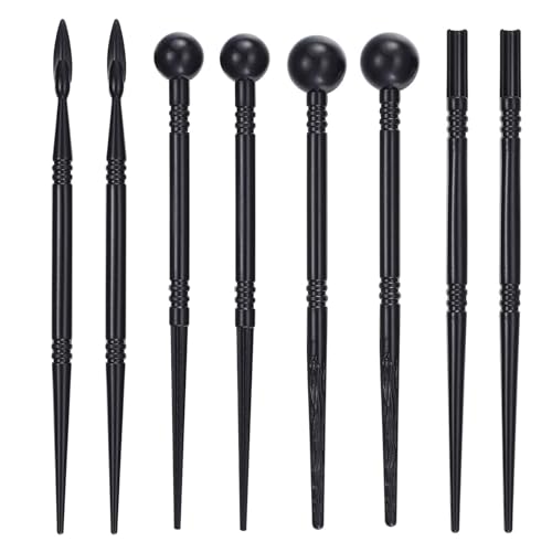 【送料無料】TVETE 粘土ヘラ 粘土 彫刻ツール【8本入り】4種類 プラスチック スパチュラ ヘラ 丸棒 造形 線描 花びら作り 細工棒 粘土細工 ヘラ 紙粘...