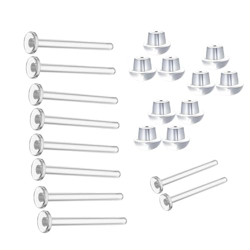 【送料無料】[FamGift] 透明ピ アス【10本ピア ス+10個キャッチ】樹脂ピア ス 初めての耳穴用 透明ピア..