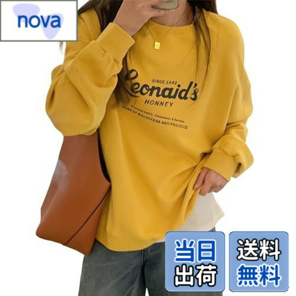 Long-Sleeved Undershirt - 【送料無料】[SeiunAn] トレーナー レディース スウェット 春 秋 冬 パーカー プルオーバー トップス ゆったり 大きいサイズ 春服 長袖 薄手 韓国 おしゃれ 英字 ロゴ プリント 綿 クルーネック ロンティー レディースファッション カジュアル 可愛い