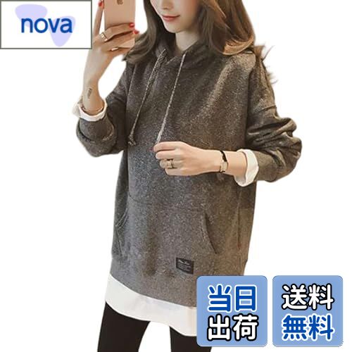 【送料無料】[Guooryvner] グオーリーブナー パーカー レディース 長袖 トップス フード ゆったり スウ..