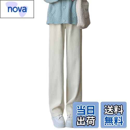 【送料無料】[Guooryvner] グオーリーブナー ワイドパンツ レディース ロング ゆったり カジュアル ボトムス ウエストゴム 無地 ズボン 大きいサイズ おしゃれ 着痩せ ハイウエスト 薄手 体型カバー 裏起毛 スラックス シンプル 耐久性 可愛い 春 秋 冬