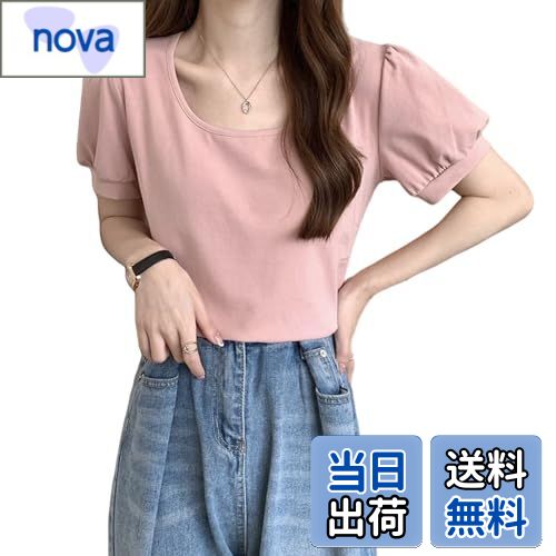 【送料無料】[Guooryvner] グオーリーブナー Tシャツ レディース クルーネック 無地 薄手 半袖 ロングトップス シンプル カットソー 大きいサイズ ゆったり プルオーバー オフィス きれいめ おしゃれ カジュアル 可愛い 体型カバー 通勤 韓国 春 夏