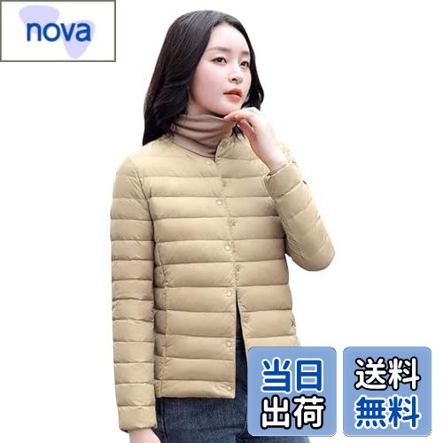 【送料無料】MUISHUYU インナーダウン ノーカラージャケット レディース ダウンジャケット Uネック Vネ..