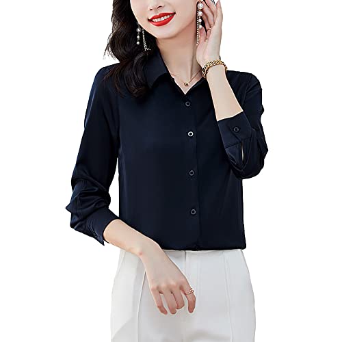 【送料無料】[Bolan　Verl] 9色 サテン シャツ ブラウス 長袖 レディース ワイシャツ ノーアイロン カ..