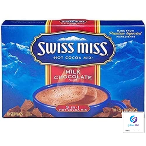 【送料無料】スイスミス インスタントココアミックス 280g(10袋入）ココア ココアパウダー SWISS MISS Hot Cocoa Mix 280g グローバルウィッシユ開封日ラベル付