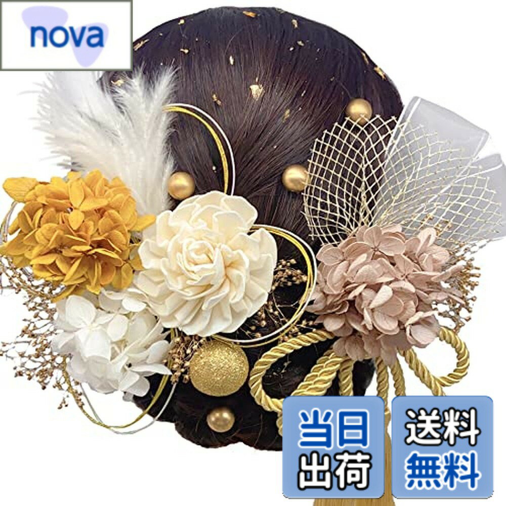 【送料無料】[JZOON] 9色展開 成人式 髪飾り 水引 振袖 着物 卒業式 七五三 浴衣 袴 結婚式 ドライフラワー 造花飾り 和玉 ヘアアクセサリー かすみ草 和装 造花 リボン 羽 手作り T5033