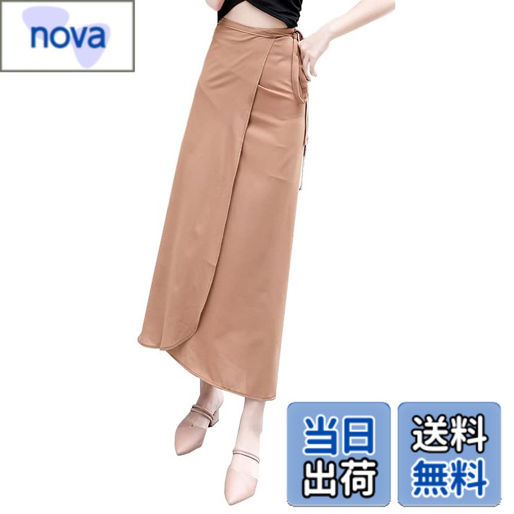 【送料無料】[syvent] レディース ロング 巻き スカート 15色 無地 ラップスカート シフォン フレアスカート春 夏 キルティング シンプル 巻きスカート