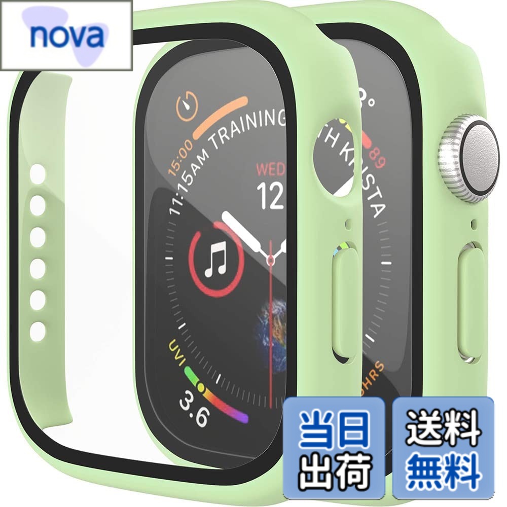 乐天商城 - 【送料無料】アップルウォッチ カバー Apple watch ケース 38 40 41 42 44 45mm シリーズ 1 2 3 4 5 6 7 Pellforia 保護ケース 保護カバー 色：若草色、サイズ：45mm