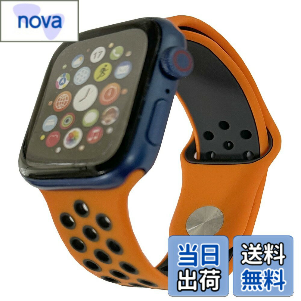 【送料無料】[Pellforia] アップルウォッチ バンド ベルト 全20色 38 41 42 40 44 45mm対応 シリコン製 2色 Series 1 2 3 4 5 6 7 8 9 10 Ultra SE 色：オレンジ/グレー、サイズ：Sサイズ(42/44/45/46/49mm)