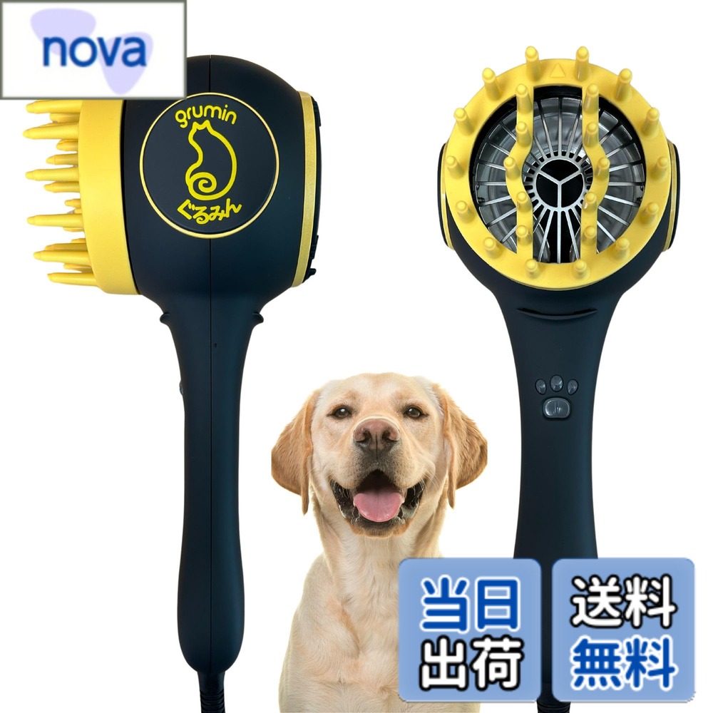 【送料無料】ぐるみん ペット専用ブラッシングドライヤー ぐるみん 色：ブラック