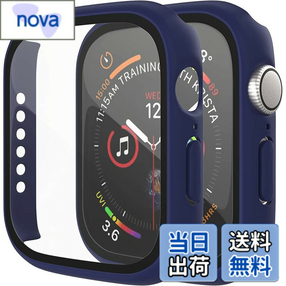 Rakuten - 【送料無料】アップルウォッチ カバー Apple watch ケース 38 40 41 42 44 45mm シリーズ 1 2 3 4 5 6 7 Pellforia 保護ケース 保護カバー 色：ネイビー、サイズ：44mm