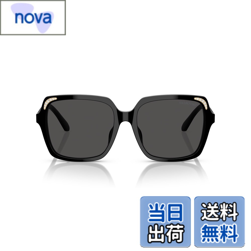 【送料無料】[Swarovski] サングラス SK6034D 色：ブラック、サイズ：56