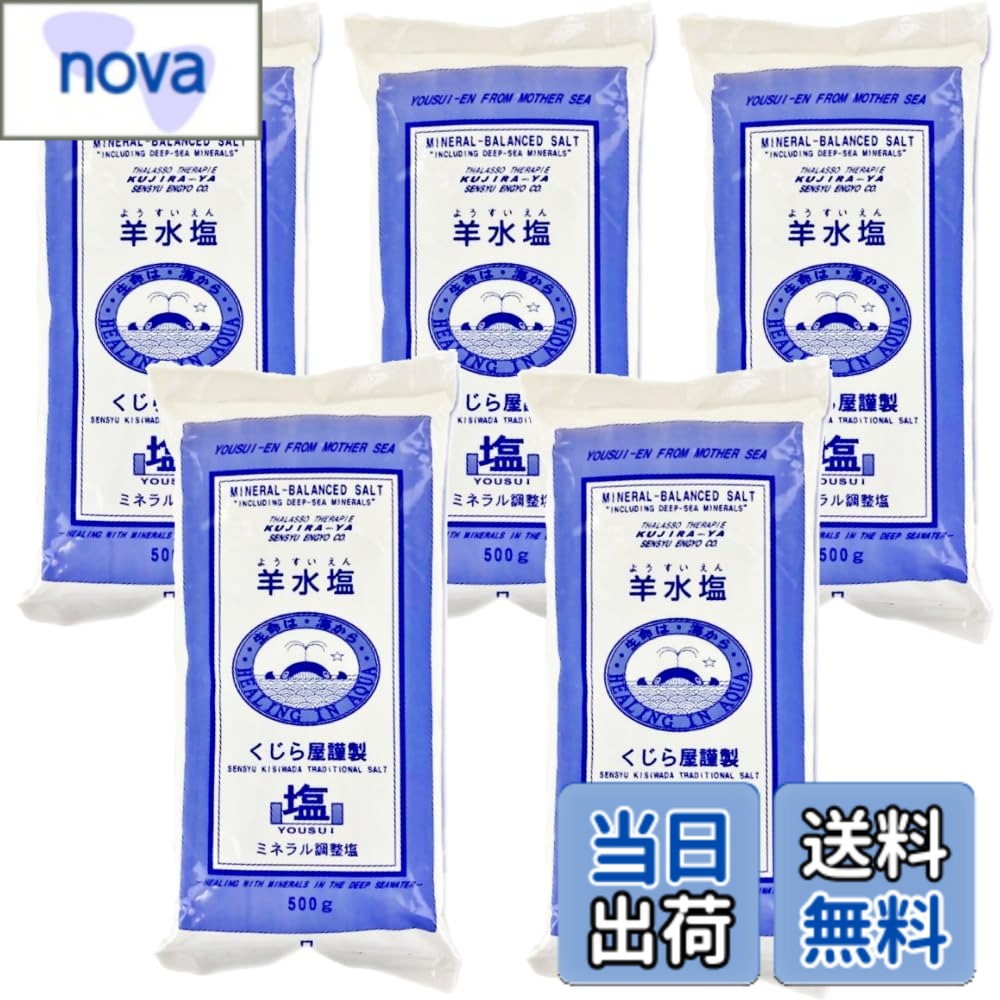 Bath Salts - 【送料無料】羊水塩 500g 食用のお塩としてだけでなく、バスソルト、歯磨きにも使えます！ 色：なし、サイズ：500g x 5個