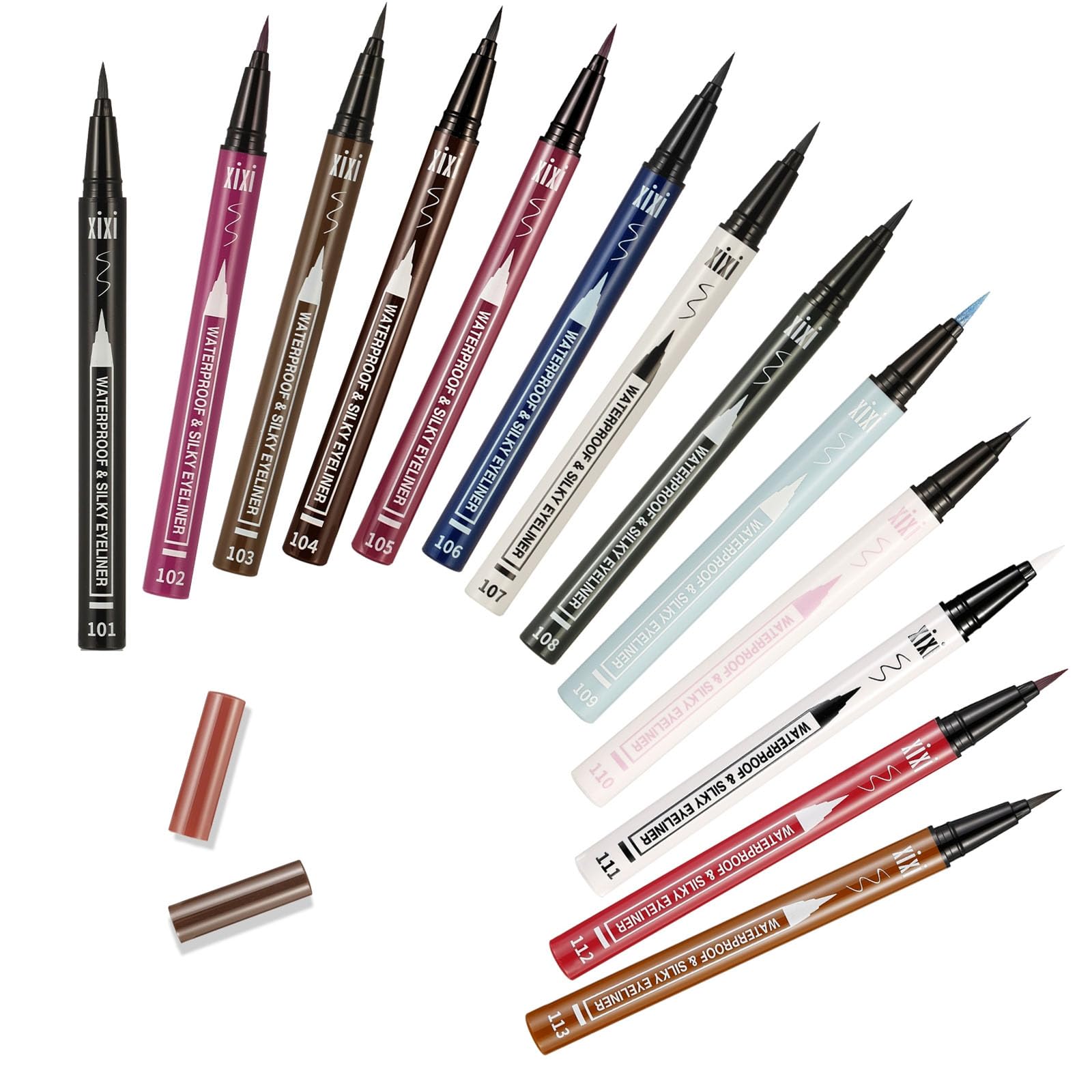 【送料無料】XIXI カラーアイライナー 極細、ウォータープルーフ、ロングラスティング 色：110# ライトパープル、サイズ：1個