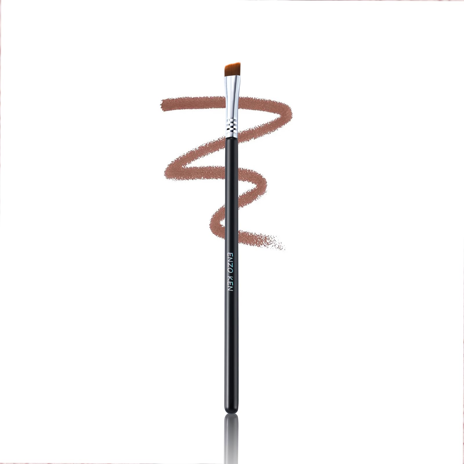 【送料無料】ENZO KENデュオ ヘアスティップリングブラシ ブラッシュブラシ ふわふわスティップルメイクブラシ、隠す人ブラシ、鼻輪郭ブラシ 色：E906、サイズ：EyeBrow Brush