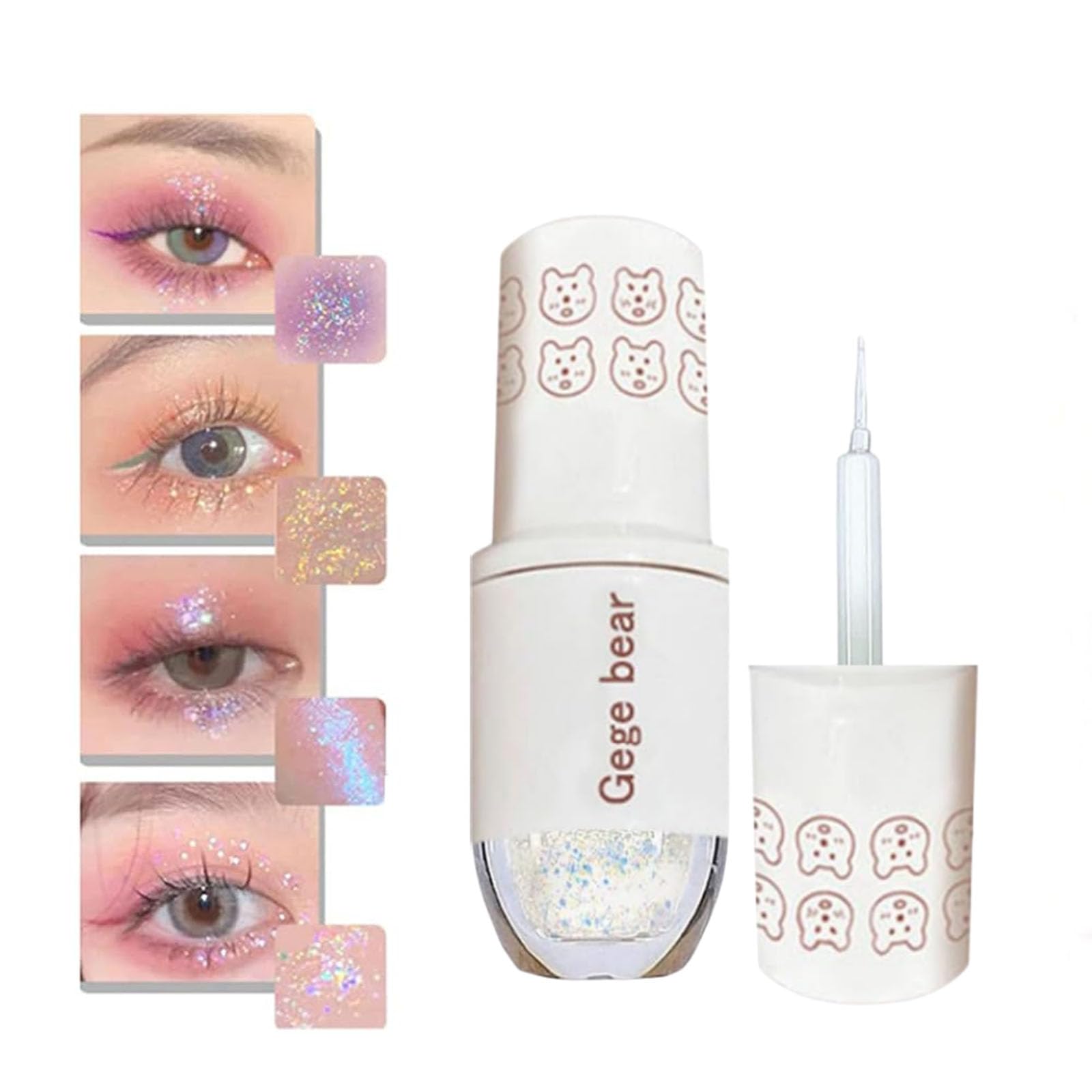 【送料無料】スター リキッド グリッター アイシャドウ、シマー ゴールド、単色、アイシャドウ スティ..