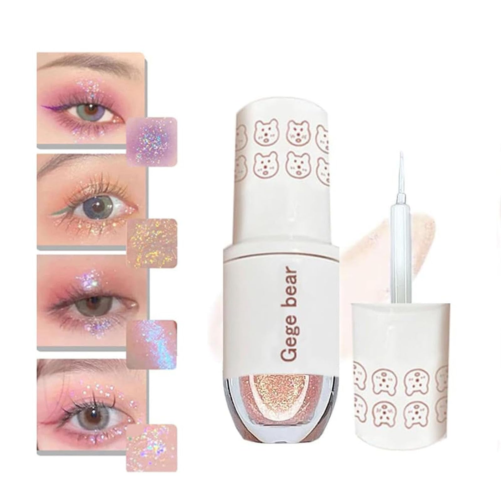 【送料無料】スター リキッド グリッター アイシャドウ、シマー ゴールド、単色、アイシャドウ スティ..