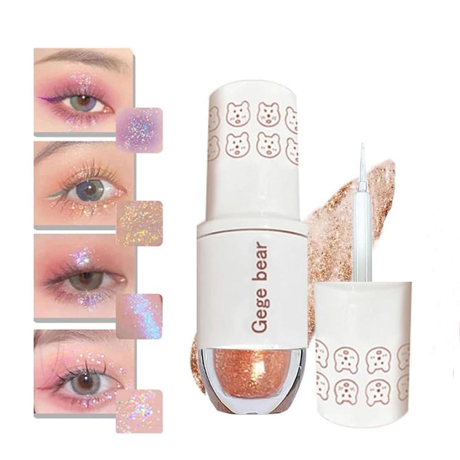 【送料無料】スター リキッド グリッター アイシャドウ、シマー ゴールド、単色、アイシャドウ スティ..