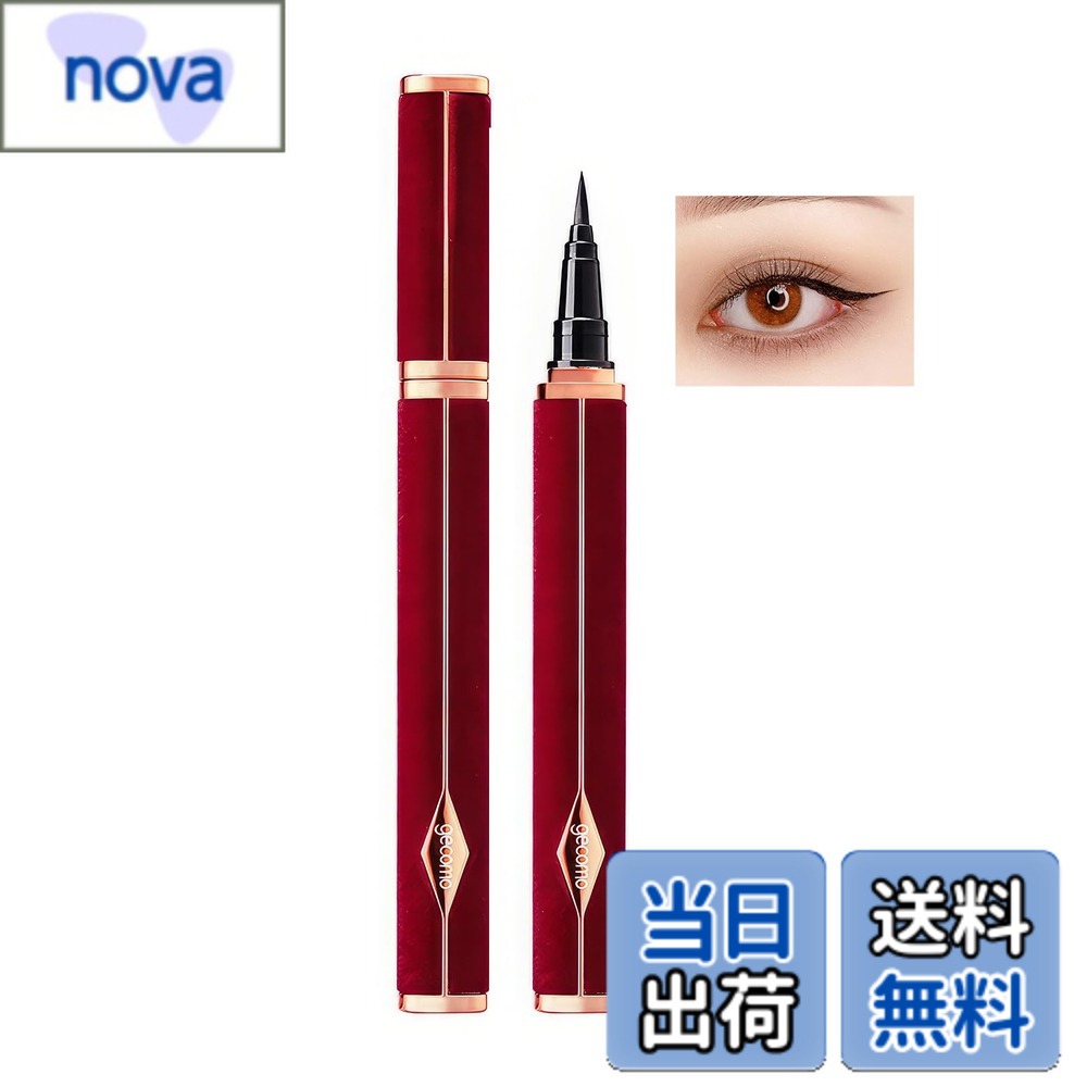 【送料無料】Qin Derdom アイライナー リキッド 極細 落ちない 涙袋ライナー 24時間持続 ウォータープルーフ 1ml 速乾 使いやすい 初心者向け 色：Black、サイズ：ブラシペン先