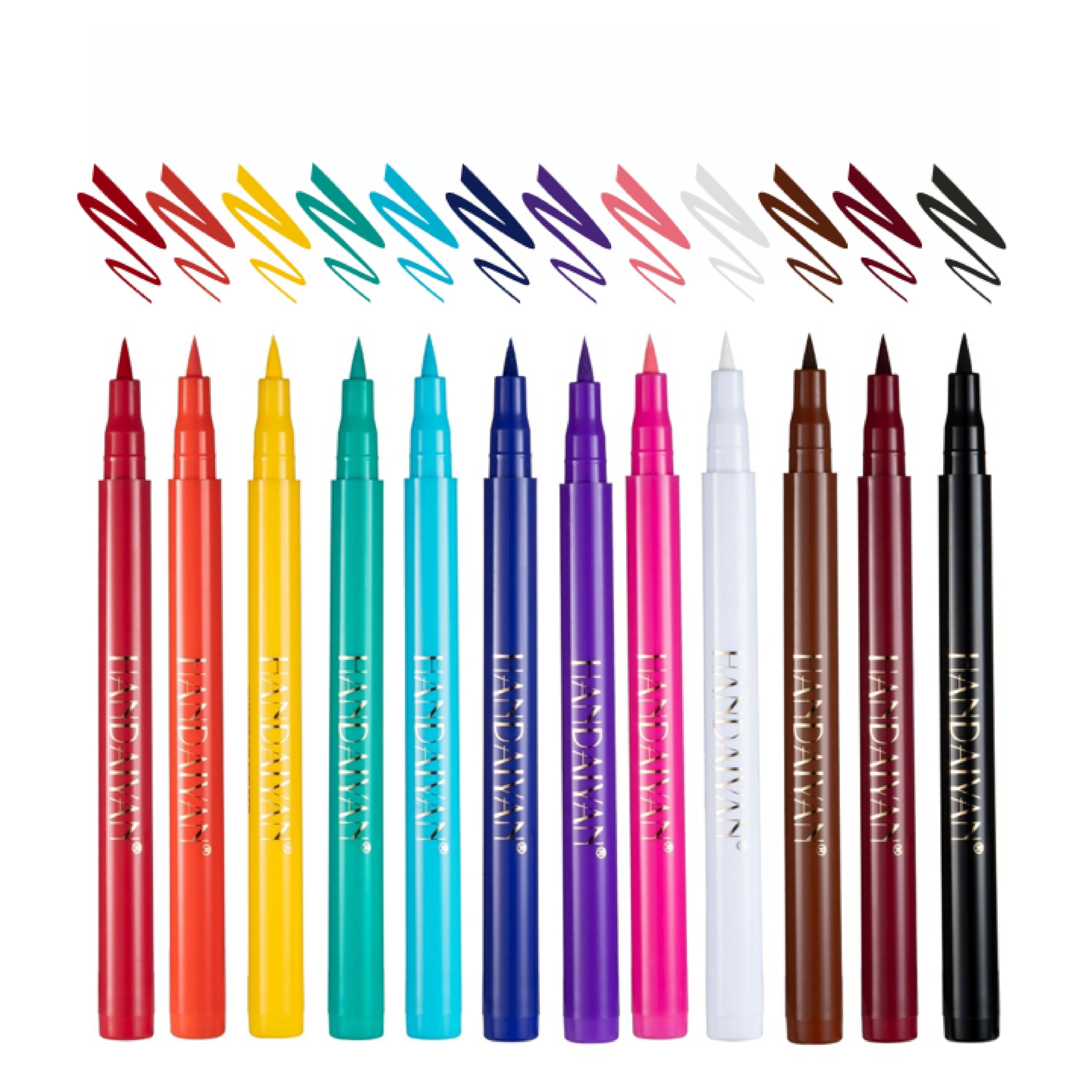 【送料無料】LIANGNISHI 12 色アイライナー、カラーアイライナー、カイコアイシャドウペン、極細アイライナージェルペン、下アイライナー、防水で汚れにくい 色：08# ピンク、サイズ：1個