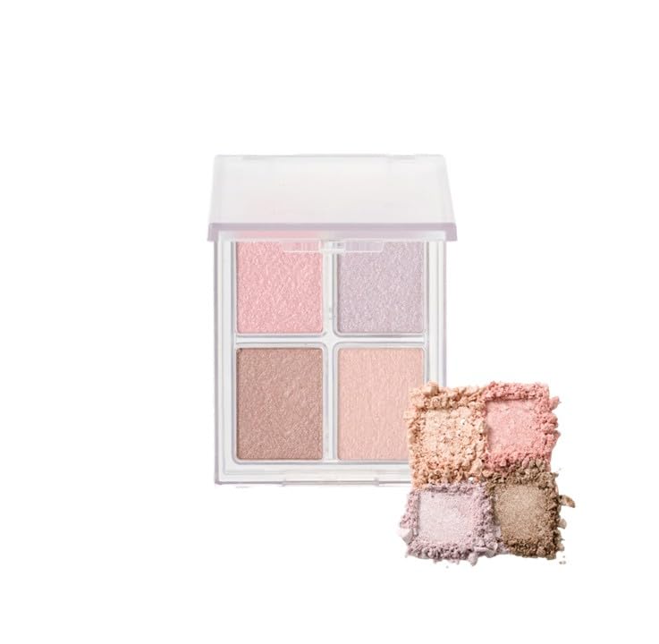 【送料無料】iromikke (イロミッケ) 4色アイシャドウパレット【14色】単品 プチプラ アイシャドウ マット パール グリッター 保湿成分配合 色：08　スピカアンシェル