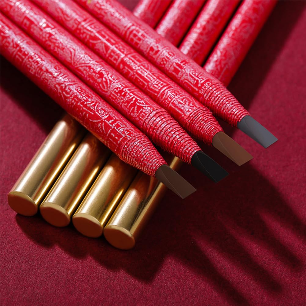 【送料無料】眉ペンシル アイブロウ ペンシル 眉毛鉛筆 (巾着タイプ)防水・長持ち・汗に強い 4色展開!簡単カラーリング・初心者向け実用的アイブロウペンシル、に...