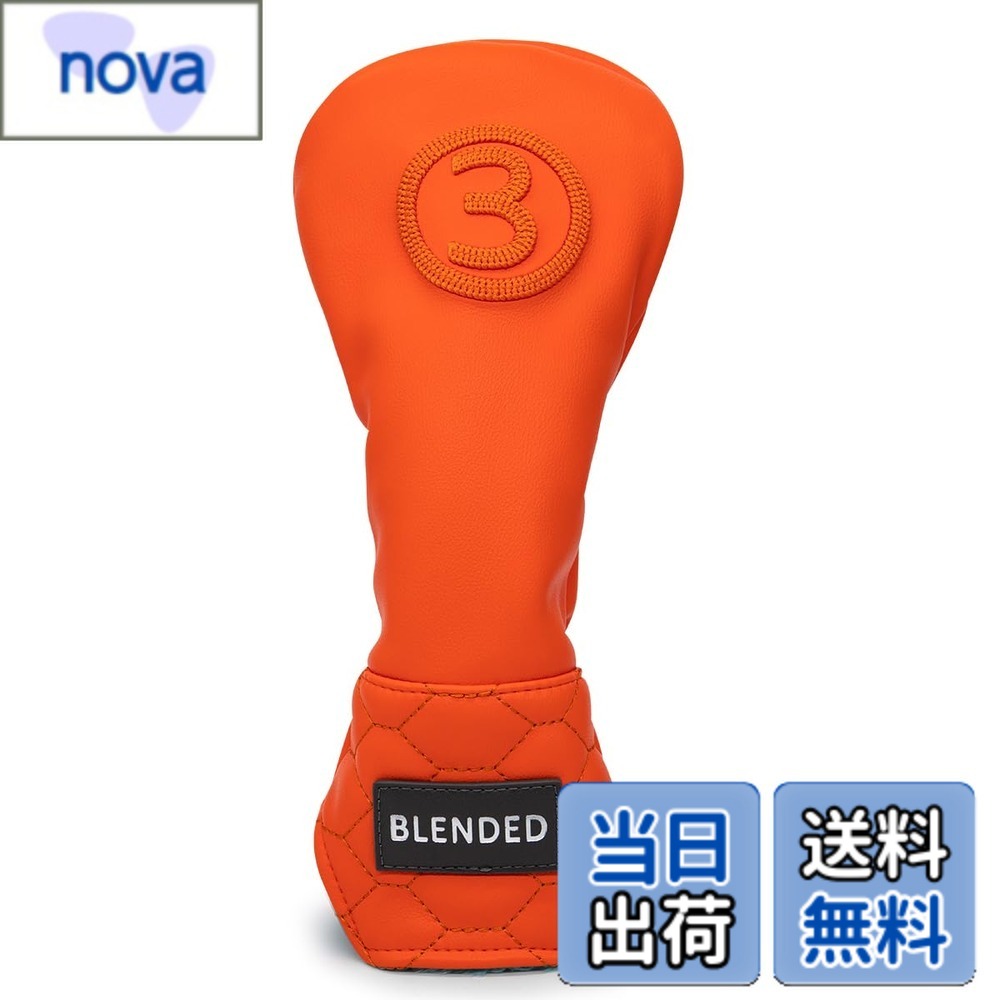 【送料無料】ゴルフクラブヘッドカバー 溢れ オレンジ色の ウッドカバー ドライバー フェアウェイウッド ユーティリティ ハイブリッド用ヘッドカバー 番号タグ付き 色：オレンジ色