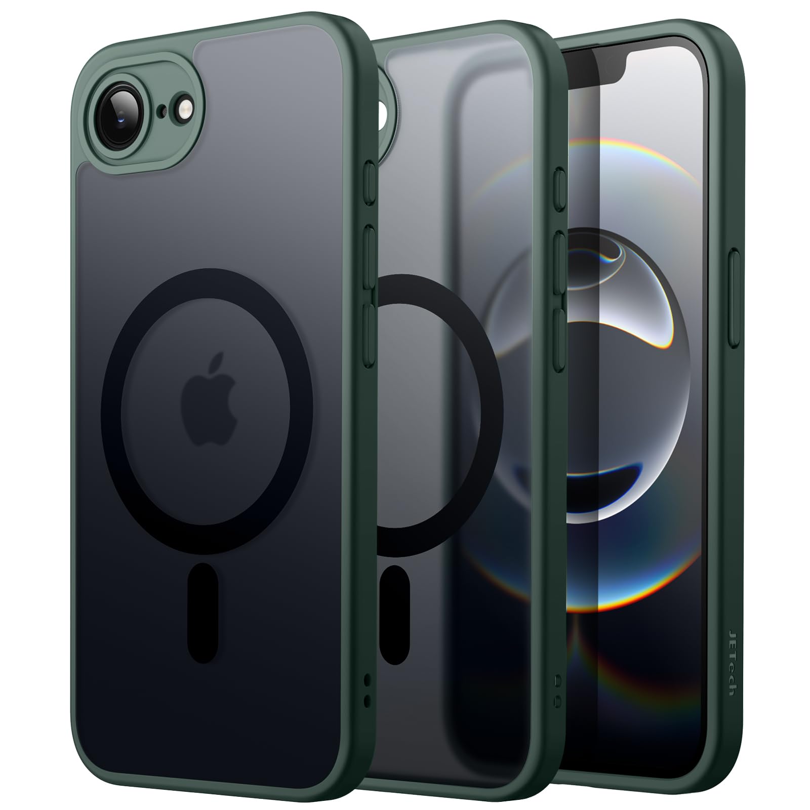 ������̵����JETech iPhone 16e 6.1������� �ޥ��ͥåȥ����� MagSafe���б� ȾƩ���Υޥå����� ���� �ߥ˥ޥꥹ�� �Ѿ׷� �ե���...