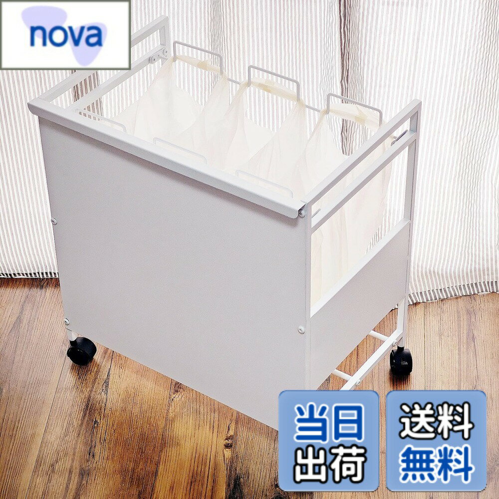 【送料無料】Secchuu 目隠し分別ダストワゴン 3分別 スチール製 ゴミ袋ホルダー W50.5X ...