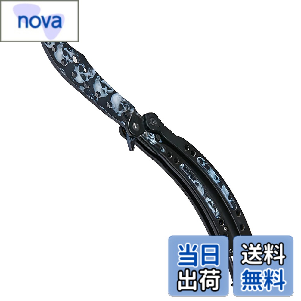 【送料無料】[RISOUHE]バタフライナイフ トレーニング用 練道具 蝶ナイフ 刃なし 初心者 チョウ 練習刀 大人 全鋼 未開刃 練習用 サバイバルゲーム用品 訓練道具 色：a