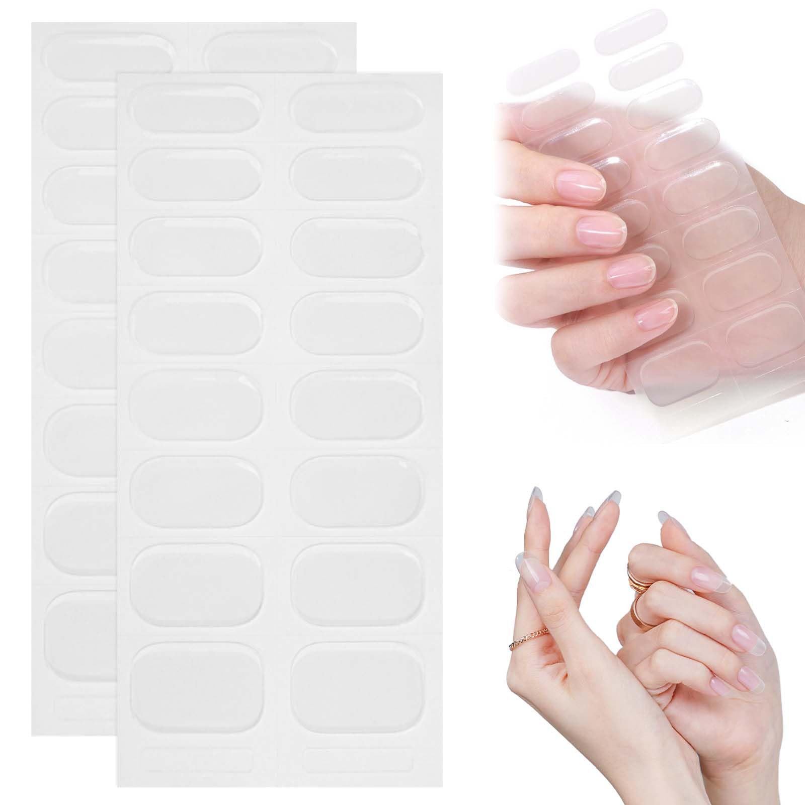 【送料無料】PAVIKE ジェルネイルシール クリア ラメ ネイルシール 硬化タイプ 2枚セット 透明 貼るだ..