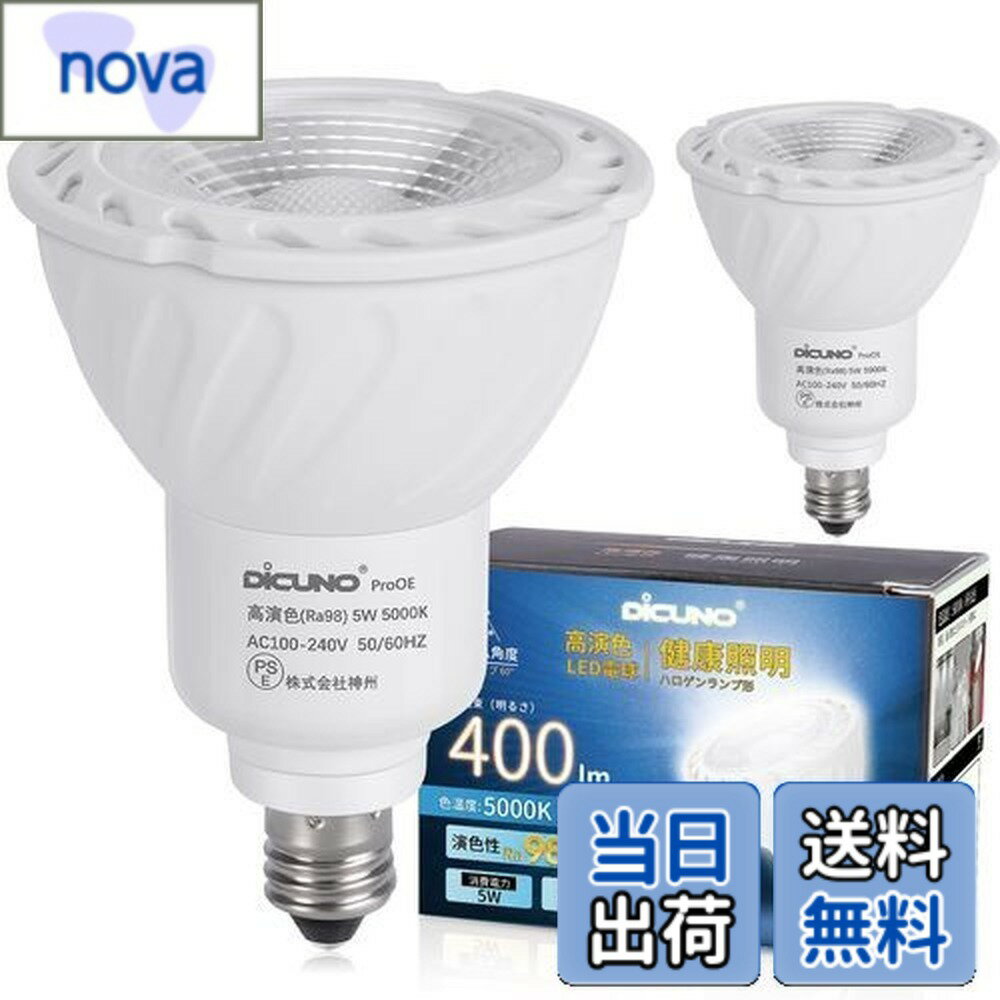 乐天商城 - 【送料無料】DiCUNO E11 LED 昼白色 スポットライト 5W 40Wハロゲン相当 400lm 5000K Ra98+ 高演色 PSE認証済み AC100V-240V 非調光 2個セット