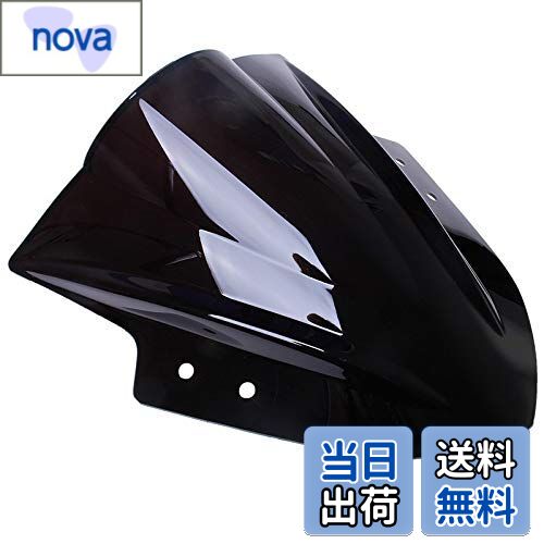 【送料無料】Dclcrb カワサキニンジャ250モーターサイクルウィンドシールドスクリーンスモークダブルバ..