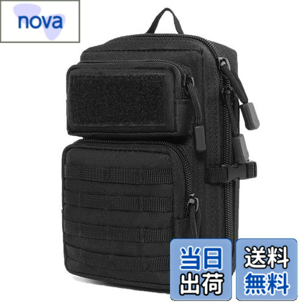 乐天商城 - 【送料無料】TRIWONDER MOLLE ミリタリーポーチ スマホポーチ 腰袋 サバゲー ミリタリーポーチ ベルトループ バッグ 戦術的 軍事 サバゲーポーチ (ブラック)