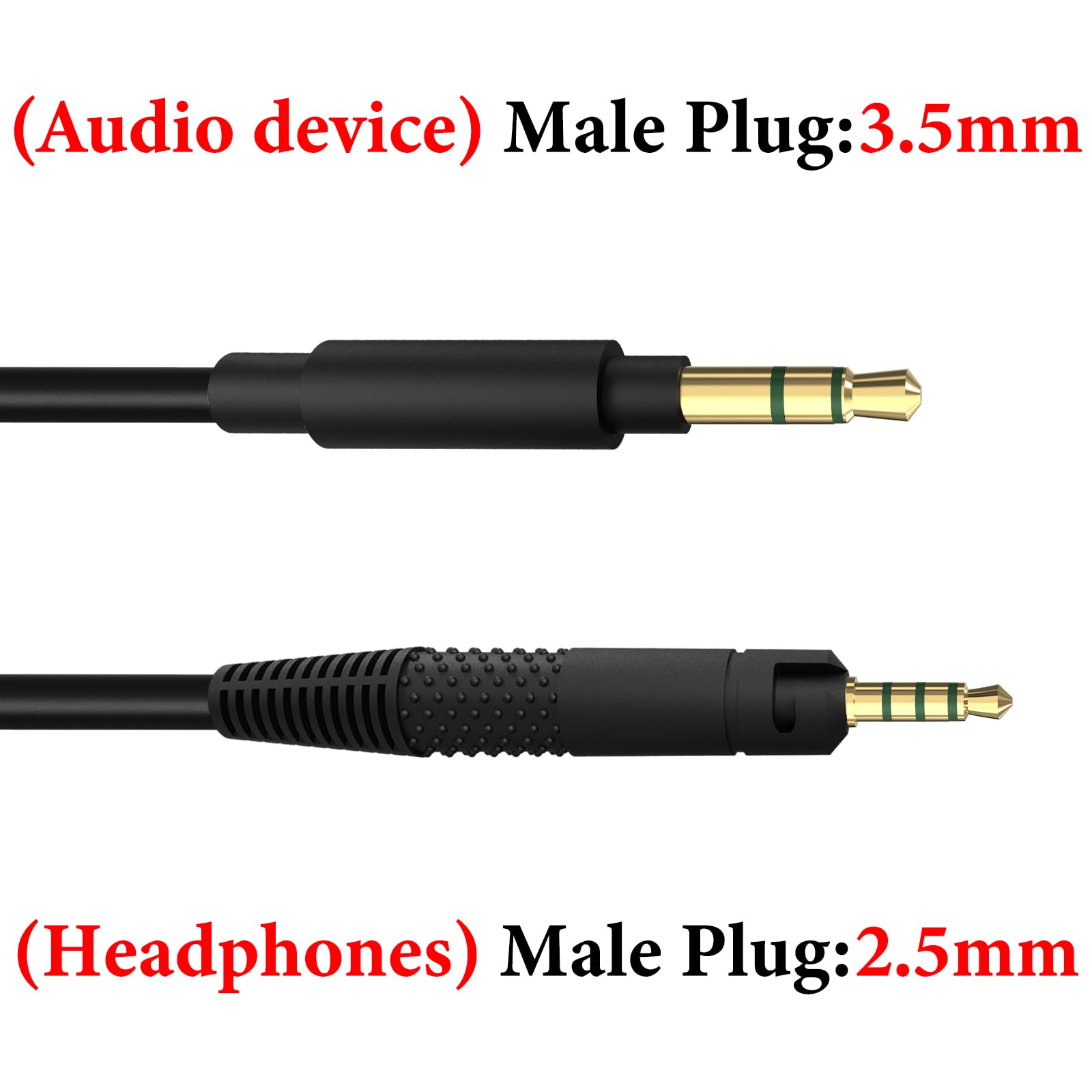 【送料無料】Geekria ケーブル 互換性 オーディオコード ゼンハイザー Sennheiser HD620S, HD599SE, HD599, HD598, HD598SE, HD560S, HD598 SR, HD550, HD505, HD400Pro, HD579, HD569 ヘッドホンケーブル、2.5mm に適合する 3m